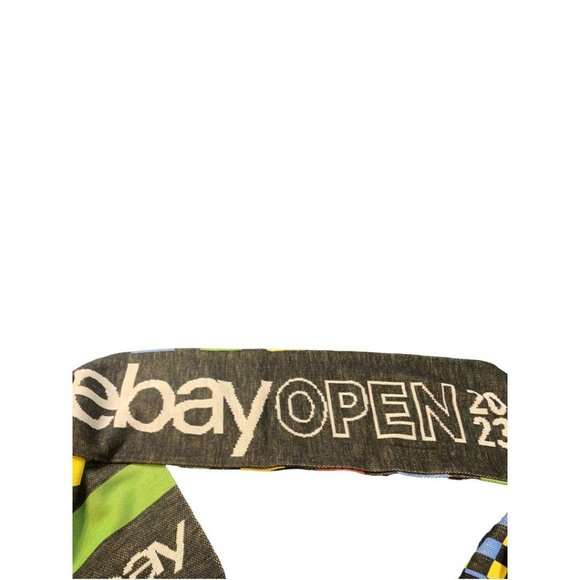 Ebayana Ebay Open 2023 Swag Winter Multicolor Scarf Fringed 8" x 62" - Picture 3 of 7